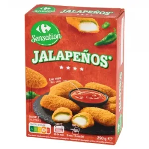 Jalapeños con Salsa Sauce Carrefour Sensation 250 G.