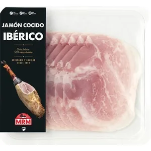 Jamón Cocido Ibérico 50% Raza Ibérica en Lonchas sin Gluten sin Lactosa MRM