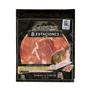 Airesano Jamón Curado con Denominación de Origen Teruel y Cortado a Cuchillo Airesano 8 Estaciones 80 G.