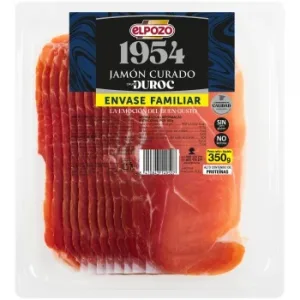 Jamón Curado en Lonchas el Pozo 1954 sin Gluten y sin Lactosa 350 G