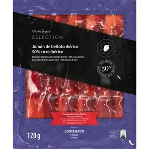 Jamón de Bellota Ibérico 50% Raza Ibérica en Lonchas el Corte Ingles Selection