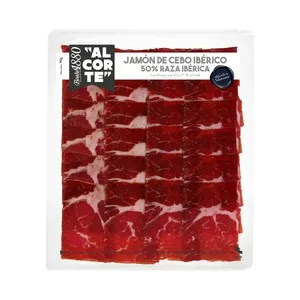 Boadas Jamón de Cebo Ibérico (50% Raza Ibérica), Cortado en Tapas y Envasado al Vacio Boadas 1880 al Corte 90 G.