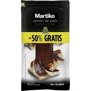 Jamón de Pato en Lonchas Pack 2 X 20 G  Martiko 40 G