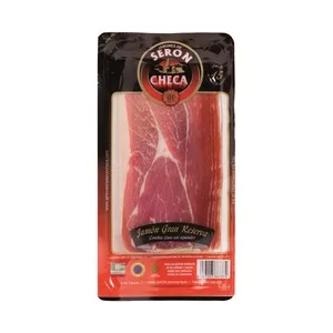 Checa Jamón Gran Reserva con Curación de Más de 15 Meses, Cortado en Finas Lonchas con Separador Checa 100 G.