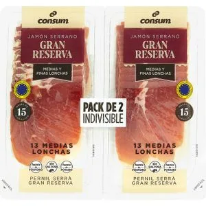 Jamón Gran Reserva Medias y Finas Lonchas 2 X 110 Gr