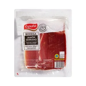 Espuña Jamón Serrano Bodega con Más de 9 Meses de Curación, Cortado en Lonchas Espuña 360 G.