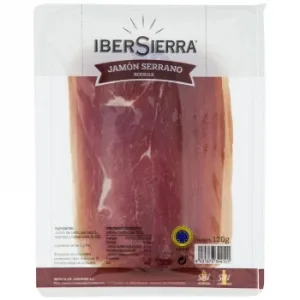 Jamón Serrano Bodega en Lonchas Ibersierra sin Gluten y sin Lactosa 120 G