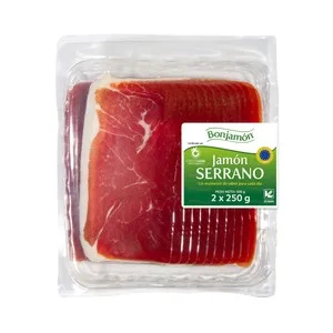 Bonjamón Jamón Serrano Cortado en Lonchas con Separador 2 X 250 G. 500 G