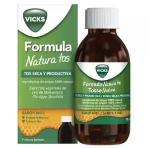 Jarabe Tos Seca y Productiva Sabor Miel Formula Natura Tos Vicks 140 Ml.