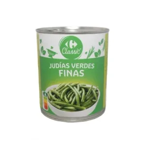 Judías Verdes Finas al Natural Classic Carrefour 440 G.