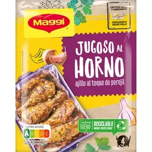 Jugoso al Horno Ajillo al Toque de Perejil Maggi