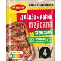 Jugoso al Horno Receta Mejicana Maggi, sobre 38 G