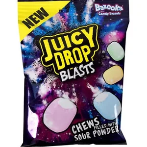 Juicy Drops Blast Caramelos Masticables Surtidos Rellenos de Ácido Miguelañez