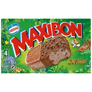 Maxibon Jungly de Nestlé Sándwich de Helado de Chocolate con Trozos de Galletas de Chocolate 4 X 140 Ml. 560 ML