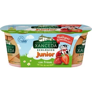 Junior Yogur con Fresas sin Gluten Ecológico Pack 2 Casa Grande de Xanceda