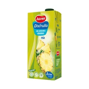 Juver Brick Néctar de Piña sin Azúcar Añadido 2 L. 2000 ML