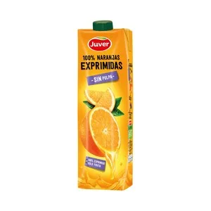 Juver Zumo de Naranja Exprimida sin Pulpa 1 L. 1000 ML