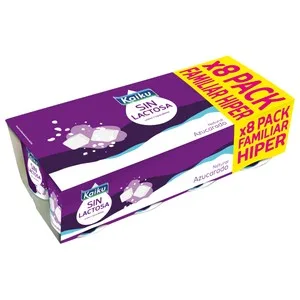 Kaiku Yogur de Sabor Natural Azucarado  sin Lactosa 8 X 125 G. 1000 G