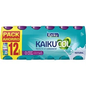 Kaikucol Natural 0% Azúcar Añadido sin Lactosa Pack 12 Kaiku