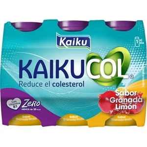 Kaikucol Sabor Granada y Limón 0% Azúcar Añadido sin Lactosa Pack 6 Kaiku