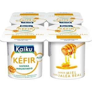 Kéfir con Sabor Miel con Jalea Real Pack 4 Kaiku