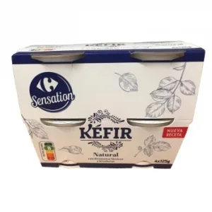 Kéfir Natural Carrefour Sensation Pack de 4 Unidades de 125 G.
