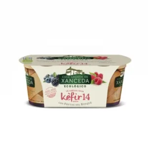 Kéfir Suave con Frutas del Bosque Ecológico Casa Grande de Xanceda sin Gluten Pack de 2 Unidades de 125 G.