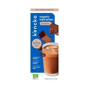 Kencko Preparado para Cafe Helado con Frutas y Verduras Ecológicas, Sabor a Mocha 2 X 22 G. 44 G