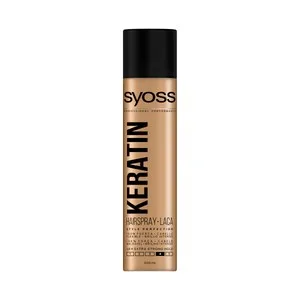 Syoss Keratin Laca Extra Fijación (4) para un Cabello Flexible y con Brillo Intenso 300 Ml.