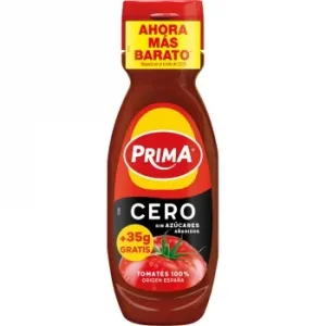 Kétchup Cero Prima sin Gluten Envase 265 G.