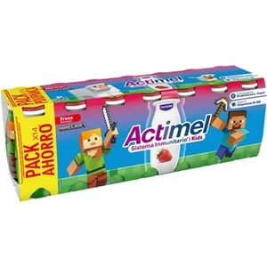 Kids L. Casei con Fresa sin Gluten Pack 14 Pack Ahorro Danone Actimel 100 G