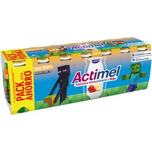 Kids L. Casei con Fresa y Plátano sin Gluten Pack 14 Pack Ahorro Danone Actimel