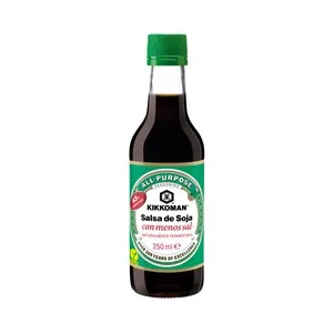 Kikkoman Salsa de Soja bajo en Sal Frasco de 250 Ml. 250 G