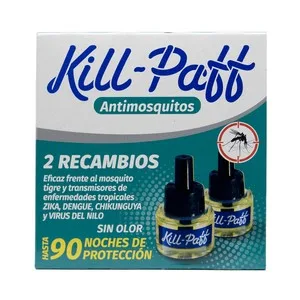 Kill Paff Recambios Insecticida Antimosquitos Más Difusor  3 X 33 Ml. 99 ML