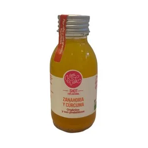 Komvida Kombucha Ecológica con Probióticos, Zanahoria y Cúrcuma  Botella 100 Ml.
