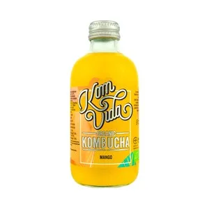Komvida Bio Kombucha (bebida de Té Fermentada) Ecológica con Sabor a Mango 250 Ml.