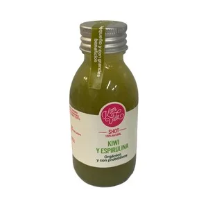 Komvida Kombucha Ecológica con Probióticos, Kiwi y Espirulina  Botella 100 Ml.
