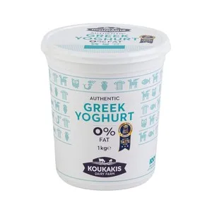 Koukakis Yogur Griego Natural Desnatado (0% Materia Grasa) 1 Kg . 1000 G