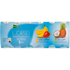 L. Casei con Frutas 6 Fresa-plátano + 6 Coco-piña sin Gluten Pack 12 el Corte Ingles