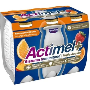 + L. Casei con Multifrutas Pack 6 sin Gluten Danone Actimel