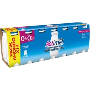 L. Casei Natural Desnatado 0% M.g 0% Azúcares Añadidos Pack 14 Pack Ahorro Danone Actimel