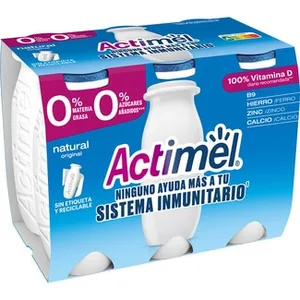 L. Casei Natural Desnatado 0% M.g.0% Azúcares Añadidos Pack 6 Danone Actimel