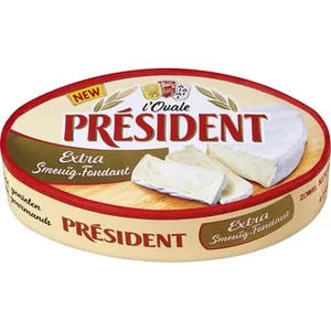 L´ovale Queso Francés de Vaca de Pasta Blanda Elaborado con Leche Pasteurizada President