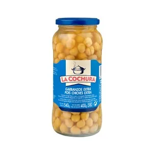 LA Cochura Garbanzo Cocido Frasco de 400 G.