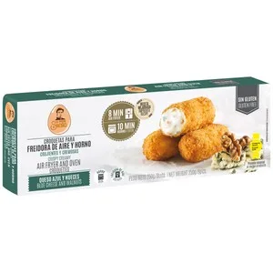 LA Cocina de Senén Croquetas Congeladas para Horno y Air Fryer de Queso Azul y Nueces 200 G. 250 G