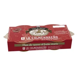 LA Colmenareña Flan de Queso Elaborado al Baño María la Colmenareña 2 X 110 G. 220 G