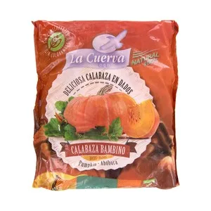 LA Cuerva Calabaza Cortada en Dados, 100% Natural, sin Conservantes ni Colorantes la Cuerva 1 Kg. 1000 G