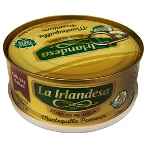 LA Irlandesa Mantequilla sin Sal Premium Pura de Irlanda, Lata 200 G.
