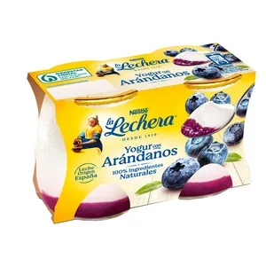 LA Lechera Yogur con Arándanos y Leche Entera de Origen España de Nestlé 2 X 125 G. 250 G