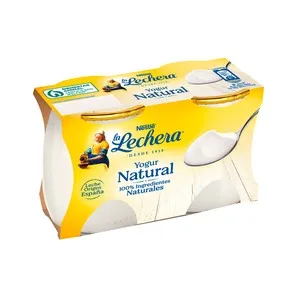 LA Lechera Yogur Cremoso Natural Elaborado con Leche Entera de Vaca de Origen Español de Nestlé 2 X 125 G. 250 G